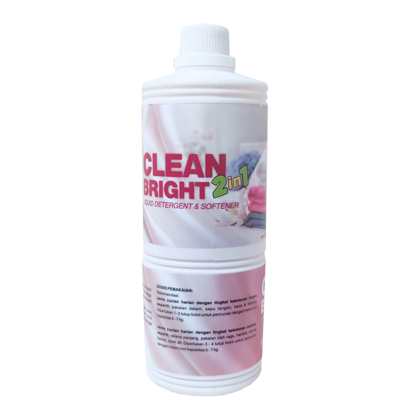 CLEAN BRIGHT 2 IN 1 (DETERGENT & SOFTENER) - 1 ltr - PCS