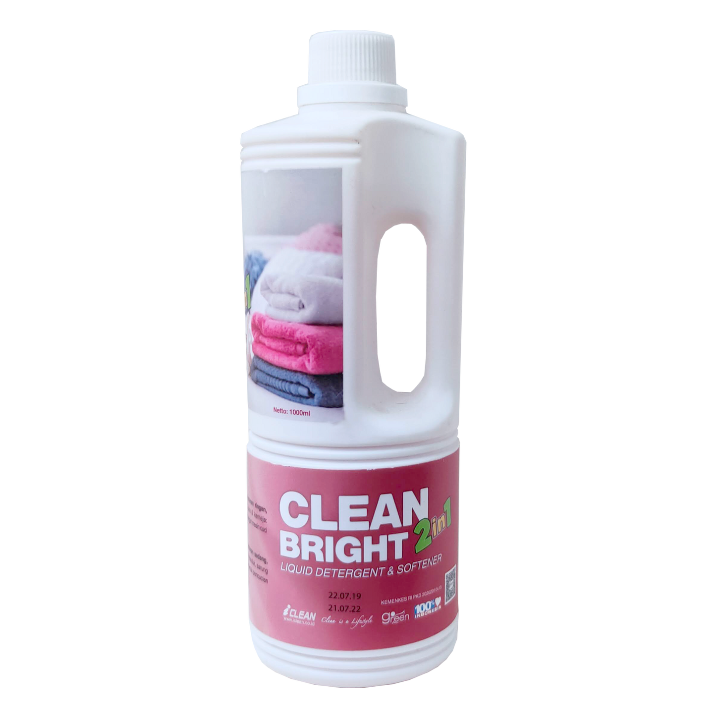 CLEAN BRIGHT 2 IN 1 (DETERGENT & SOFTENER) - 1 ltr - PCS